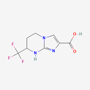 molecular formula C8H8F3N3O2 B13274180 7-(Trifluoromethyl)-5H,6H,7H,8H-imidazo[1,2-a]pyrimidine-2-carboxylic acid 