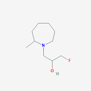 molecular formula C10H20FNO B13274182 1-Fluoro-3-(2-methylazepan-1-yl)propan-2-ol 