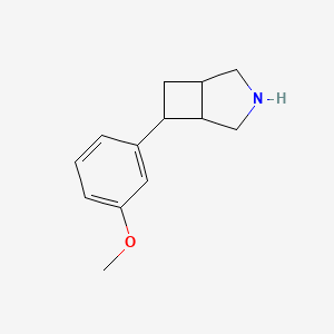 molecular formula C13H17NO B13274188 6-(3-Methoxyphenyl)-3-azabicyclo[3.2.0]heptane 