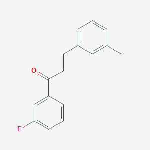 molecular formula C16H15FO B1327420 3'-氟-3-(3-甲基苯基)丙酮 CAS No. 898790-67-5
