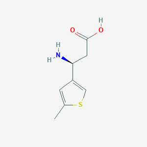 molecular formula C8H11NO2S B13274218 (S)-3-Amino-3-(5-methylthiophen-3-YL)propanoic acid 