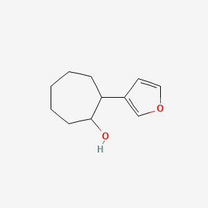 molecular formula C11H16O2 B13274219 2-(Furan-3-yl)cycloheptan-1-ol 