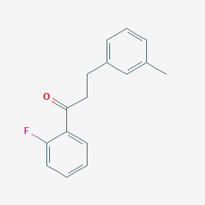 molecular formula C16H15FO B1327424 2'-Fluoro-3-(3-methylphenyl)propiophenone CAS No. 898790-99-3