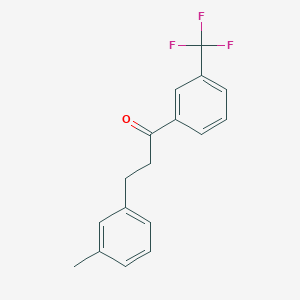 molecular formula C17H15F3O B1327426 3-(3-甲基苯基)-3'-三氟甲基丙酮 CAS No. 898791-05-4