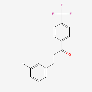 molecular formula C17H15F3O B1327427 3-(3-Methylphenyl)-4'-trifluoromethylpropiophenone CAS No. 898791-08-7