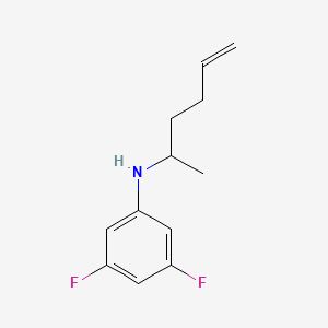 molecular formula C12H15F2N B13274284 3,5-Difluoro-N-(hex-5-en-2-yl)aniline 