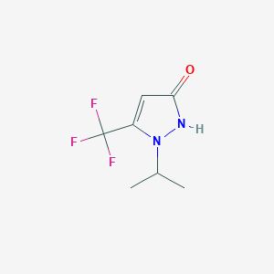 molecular formula C7H9F3N2O B13274311 1-(Propan-2-yl)-5-(trifluoromethyl)-1H-pyrazol-3-ol 