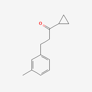 molecular formula C13H16O B1327435 环丙基 2-(3-甲基苯基)乙基酮 CAS No. 898768-30-4
