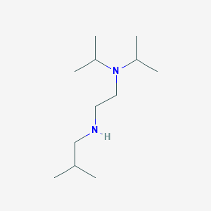 molecular formula C12H28N2 B13274360 {2-[Bis(propan-2-yl)amino]ethyl}(2-methylpropyl)amine 