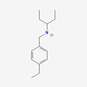 molecular formula C14H23N B13274395 [(4-Ethylphenyl)methyl](pentan-3-YL)amine 