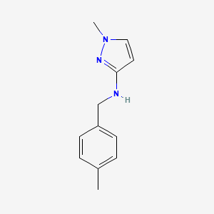 molecular formula C12H15N3 B13274397 1-Methyl-N-[(4-methylphenyl)methyl]-1H-pyrazol-3-amine 