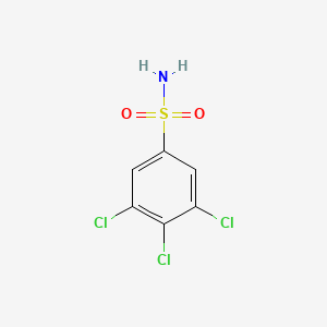 molecular formula C6H4Cl3NO2S B13274418 3,4,5-Trichlorobenzene-1-sulfonamide 