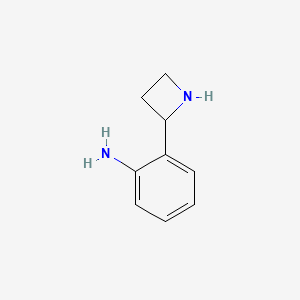 molecular formula C9H12N2 B13274459 2-(Azetidin-2-YL)aniline 