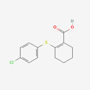 2-[(4-Chlorophenyl)thio]cyclohex-1-ene-1-carboxylic acid