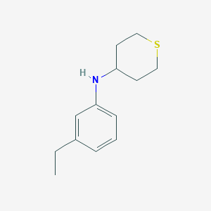 molecular formula C13H19NS B13274496 N-(3-ethylphenyl)thian-4-amine 