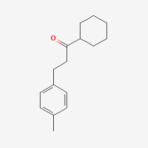 molecular formula C16H22O B1327453 环己基 2-(4-甲苯基)乙基酮 CAS No. 898769-57-8