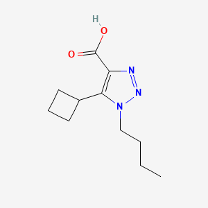 molecular formula C11H17N3O2 B13274555 1-Butyl-5-cyclobutyl-1H-1,2,3-triazole-4-carboxylic acid 