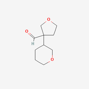 3-(Oxan-3-yl)oxolane-3-carbaldehyde