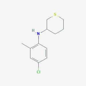 molecular formula C12H16ClNS B13274575 N-(4-chloro-2-methylphenyl)thian-3-amine 