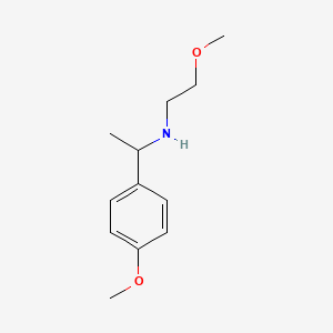 molecular formula C12H19NO2 B13274586 (2-Methoxyethyl)[1-(4-methoxyphenyl)ethyl]amine 