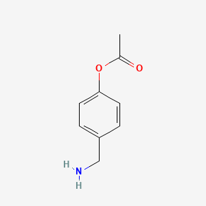 molecular formula C9H11NO2 B13274603 4-(Aminomethyl)phenyl acetate 