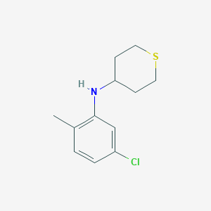 molecular formula C12H16ClNS B13274608 N-(5-chloro-2-methylphenyl)thian-4-amine 