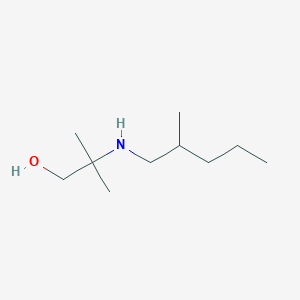 molecular formula C10H23NO B13274613 2-Methyl-2-[(2-methylpentyl)amino]propan-1-ol 