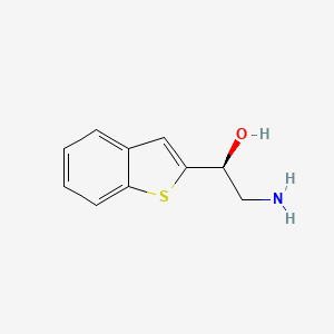 molecular formula C10H11NOS B13274614 (1S)-2-Amino-1-(1-benzothiophen-2-yl)ethan-1-ol 