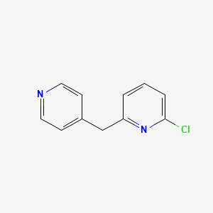 molecular formula C11H9ClN2 B13274617 2-Chloro-6-(pyridin-4-ylmethyl)pyridine 