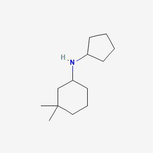 molecular formula C13H25N B13274624 N-cyclopentyl-3,3-dimethylcyclohexan-1-amine 