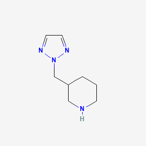 molecular formula C8H14N4 B13274630 3-[(2H-1,2,3-Triazol-2-yl)methyl]piperidine 