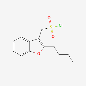 (2-Butyl-1-benzofuran-3-yl)methanesulfonyl chloride