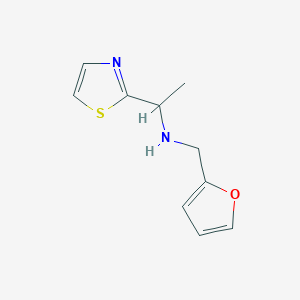 molecular formula C10H12N2OS B13274641 (Furan-2-ylmethyl)[1-(1,3-thiazol-2-yl)ethyl]amine 