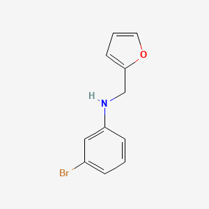 molecular formula C11H10BrNO B13274649 3-bromo-N-(furan-2-ylmethyl)aniline 