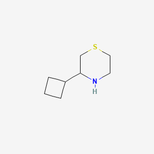 molecular formula C8H15NS B13274654 3-Cyclobutylthiomorpholine 