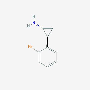 molecular formula C9H10BrN B13274657 (1R,2S)-2-(2-Bromophenyl)cyclopropan-1-amine 