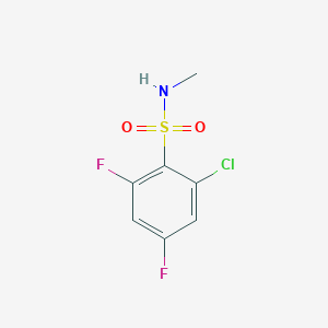 2-Chloro-4,6-difluoro-N-methylbenzene-1-sulfonamide