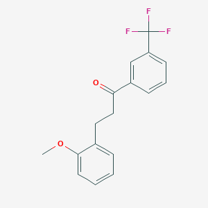 molecular formula C17H15F3O2 B1327470 3-(2-甲氧基苯基)-3'-三氟甲基丙基苯甲酮 CAS No. 898770-30-4