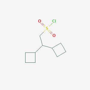 2,2-Dicyclobutylethane-1-sulfonyl chloride