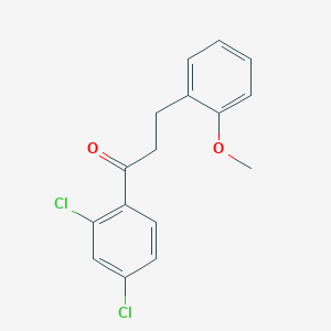 molecular formula C16H14Cl2O2 B1327476 2',4'-Dichloro-3-(2-methoxyphenyl)propiophenone CAS No. 898770-51-9