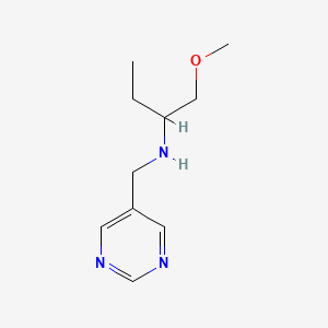 molecular formula C10H17N3O B13274789 (1-Methoxybutan-2-yl)(pyrimidin-5-ylmethyl)amine 