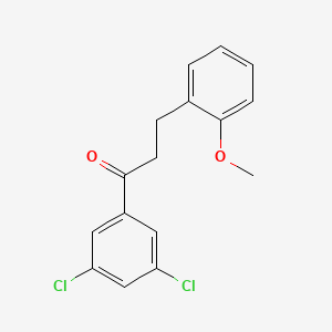 molecular formula C16H14Cl2O2 B1327479 3',5'-Dichloro-3-(2-methoxyphenyl)propiophenone CAS No. 898774-07-7