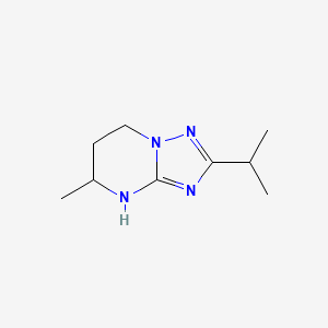 molecular formula C9H16N4 B13274797 5-Methyl-2-(propan-2-yl)-4H,5H,6H,7H-[1,2,4]triazolo[1,5-a]pyrimidine 