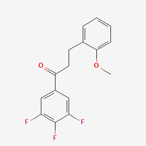 molecular formula C16H13F3O2 B1327481 3-(2-Methoxyphenyl)-3',4',5'-trifluoropropiophenone CAS No. 898774-19-1