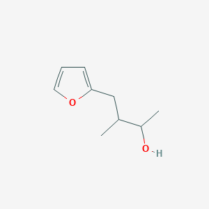 molecular formula C9H14O2 B13274825 4-(Furan-2-yl)-3-methylbutan-2-ol 