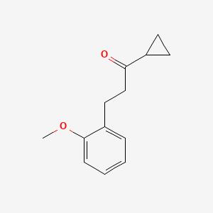 molecular formula C13H16O2 B1327483 Cyclopropyl 2-(2-methoxyphenyl)ethyl ketone CAS No. 898774-25-9