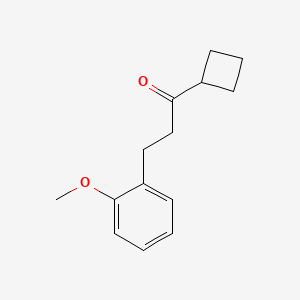 molecular formula C14H18O2 B1327484 Cyclobutyl 2-(2-methoxyphenyl)ethyl ketone CAS No. 898774-28-2