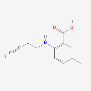 2-(But-3-yn-1-ylamino)-5-methylbenzoic acid