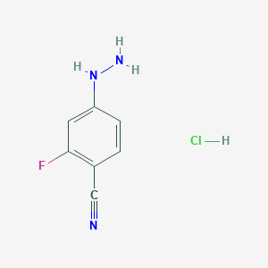 2-Fluoro-4-hydrazinylbenzonitrile hydrochloride