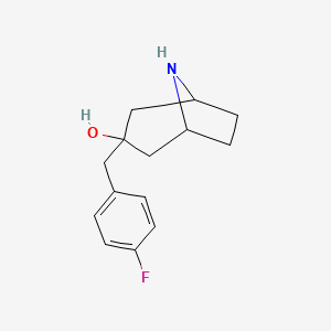 3-[(4-Fluorophenyl)methyl]-8-azabicyclo[3.2.1]octan-3-ol